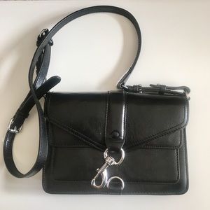 • rebecca minkoff black leather bag •